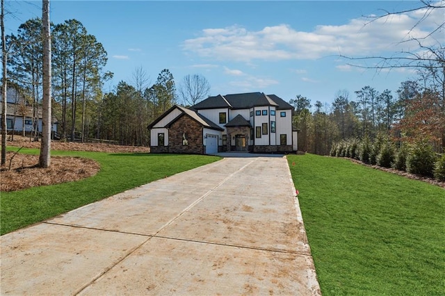 view of front of house with a front yard