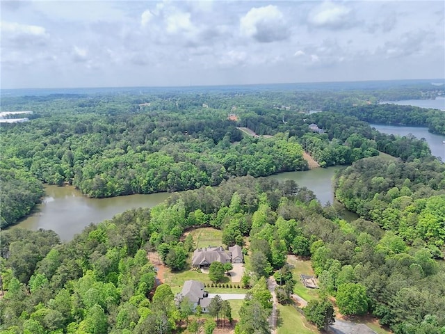 6449 Snelling Mill Rd, Flowery Branch, GA 30542 - aerial view of a large body of water and a forest