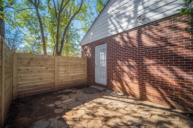 view of patio / terrace featuring a fenced backyard