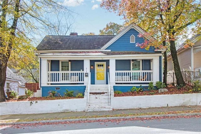 bungalow-style home featuring a porch