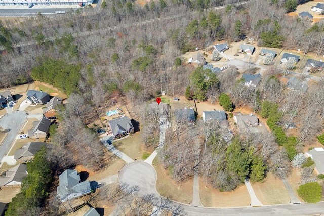 aerial view with a residential view