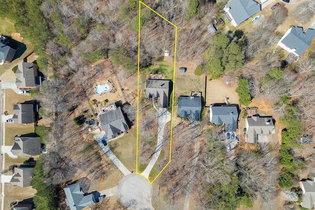 bird's eye view featuring a residential view