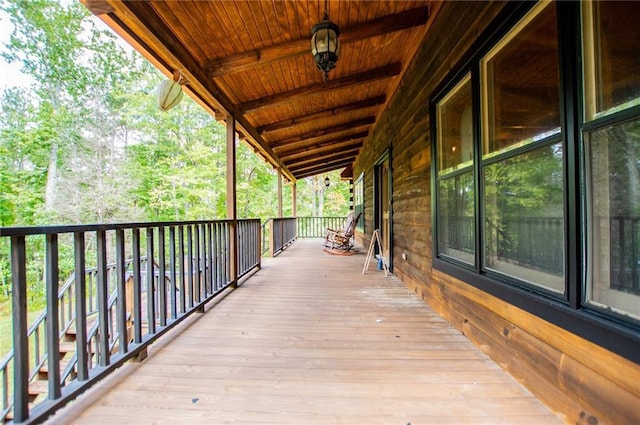 view of wooden terrace
