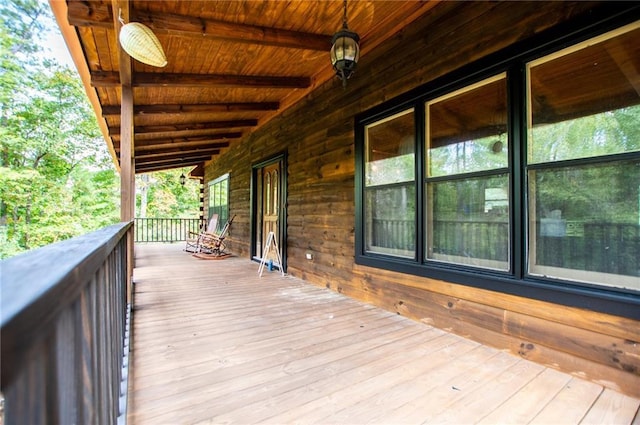 view of wooden deck