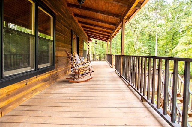view of wooden terrace