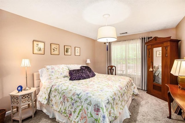 view of carpeted bedroom