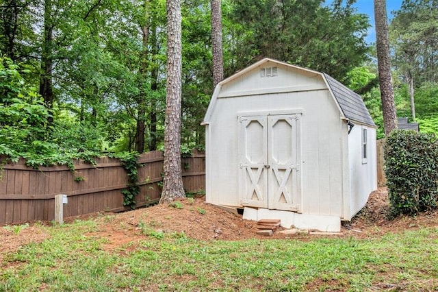 view of outdoor structure