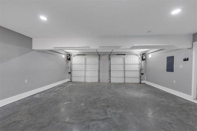 garage with electric panel