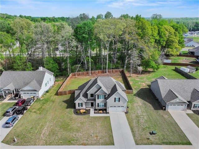385 Finch Landing Rd, Winder, GA 30680 - bird's eye view with a forest view