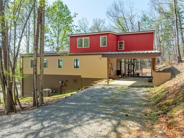back of property with cooling unit