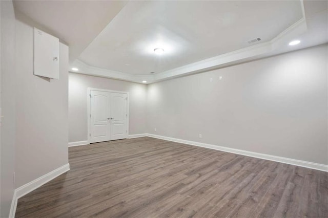 5737 Russell Ct, Douglasville, GA 30135 - basement featuring wood finished floors, baseboards, and recessed lighting