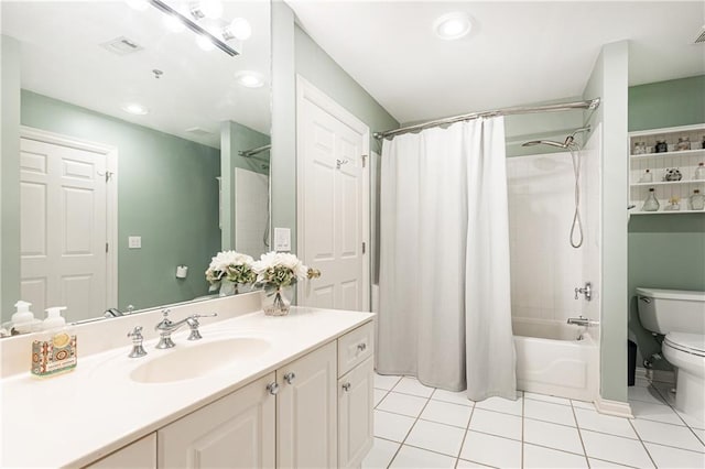 211 Colonial Homes Dr NW Unit 2501, Atlanta, GA 30309 - full bathroom featuring toilet, tile patterned floors, vanity, and shower / tub combo