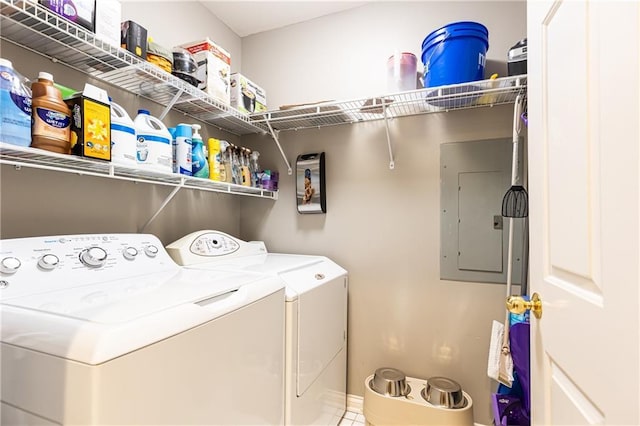 211 Colonial Homes Dr NW Unit 2501, Atlanta, GA 30309 - washroom featuring electric panel, independent washer and dryer, and baseboards