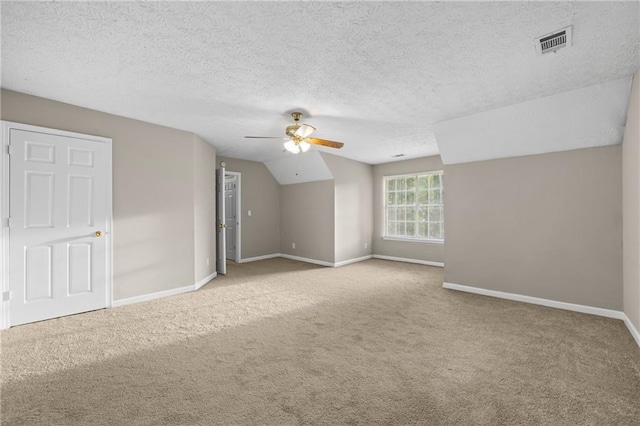 470 Piney Way SW, Atlanta, GA 30331 - bonus room featuring carpet flooring, ceiling fan, baseboards, a textured ceiling, and lofted ceiling