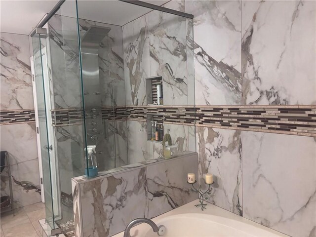 2610 Gadsen Walk, Duluth, GA 30097 - bathroom with a stall shower and a bath