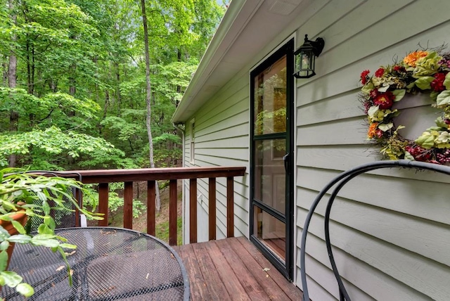 view of wooden deck