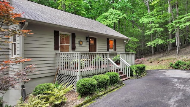 exterior space featuring a porch