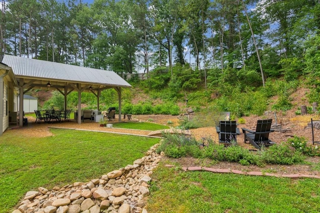 2277 Lazy Days Rd, Dacula, GA 30019 - view of grassy yard featuring a ceiling fan