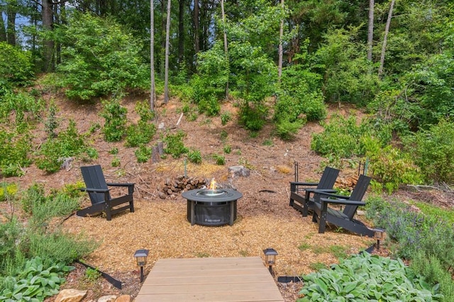 2277 Lazy Days Rd, Dacula, GA 30019 - view of yard featuring an outdoor fire pit