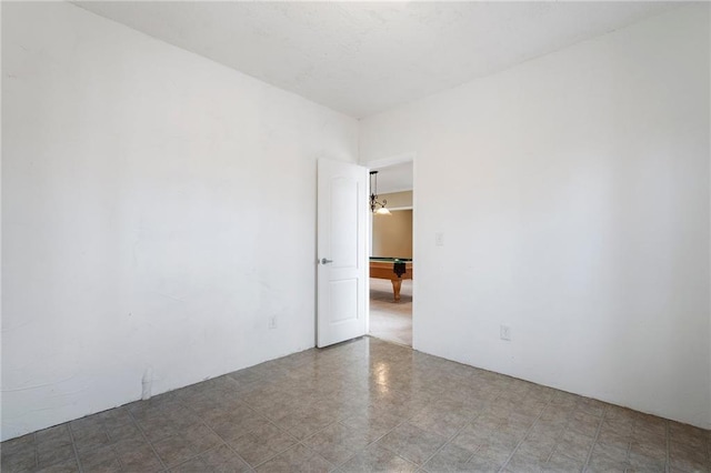 unfurnished room featuring pool table