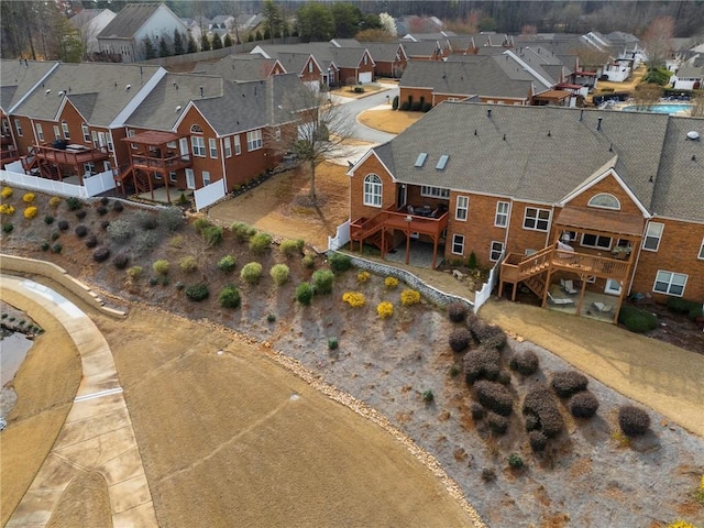 bird's eye view with a residential view