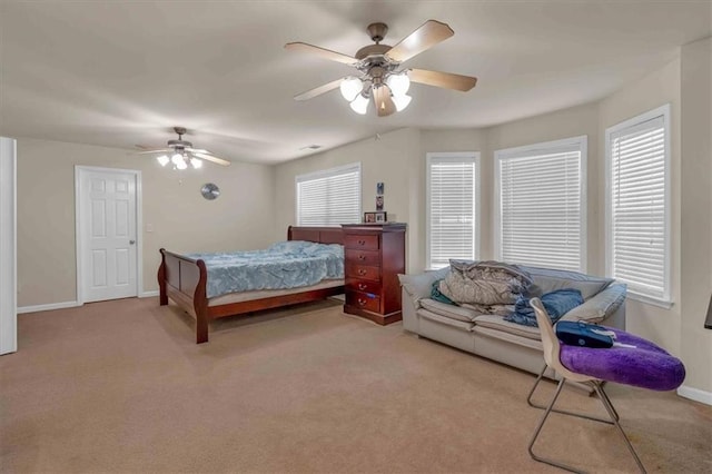 2545 Gatewater Ct, Cumming, GA 30040 - bedroom featuring carpet, baseboards, and a ceiling fan