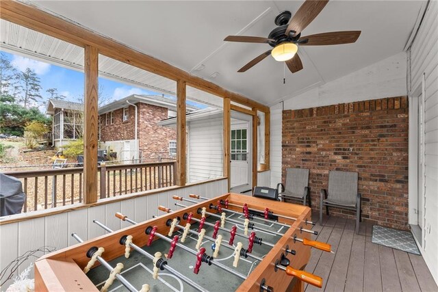 1283 Woodleigh Rd SW, Marietta, GA 30008 - deck featuring ceiling fan