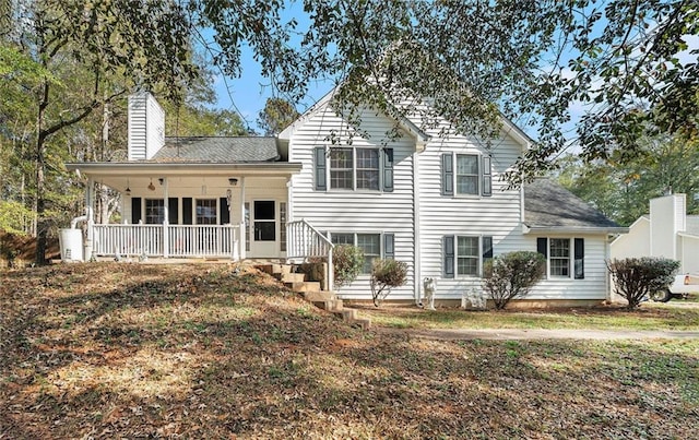 view of front of home featuring a porch