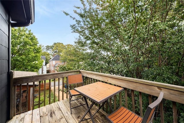 66 Howell St NE, Atlanta, GA 30312 - wooden terrace with outdoor dining space