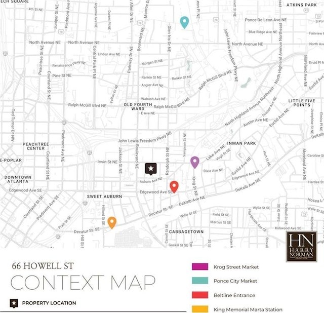 66 Howell St NE, Atlanta, GA 30312 - map / location