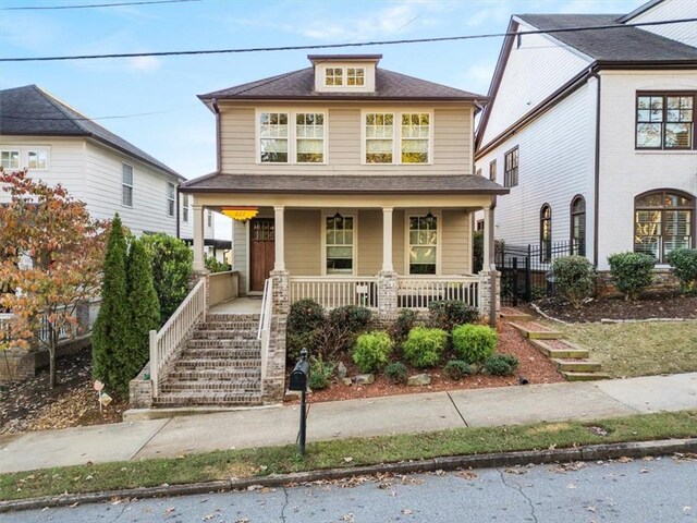 view of front of property with covered porch