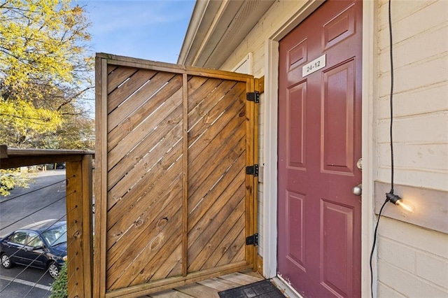 view of doorway to property