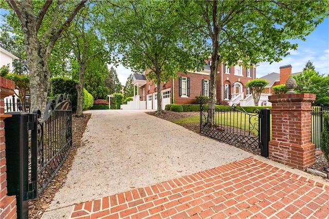 view of gate featuring fence private yard
