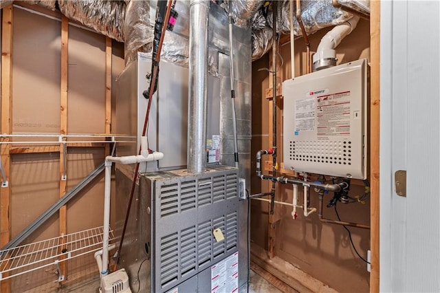utilities featuring tankless water heater