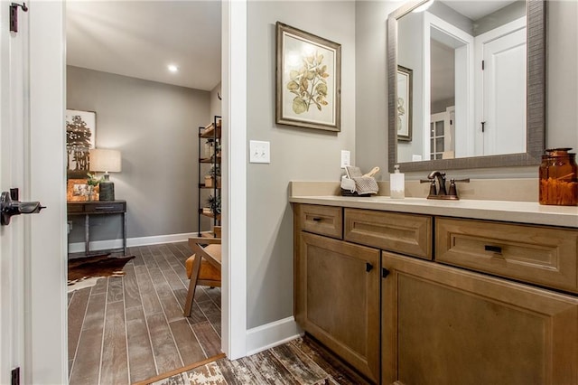 bathroom featuring vanity