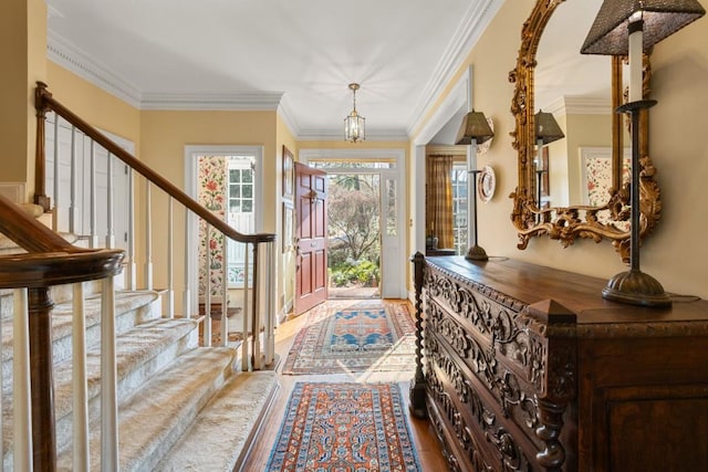 foyer with crown molding