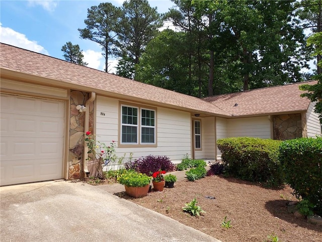 ranch-style house with a garage