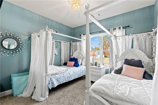 view of carpeted bedroom