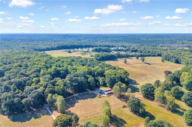 bird's eye view with a rural view