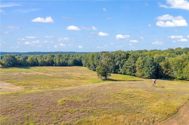 exterior space with a rural view