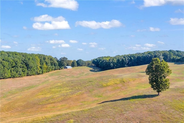 exterior space featuring a rural view