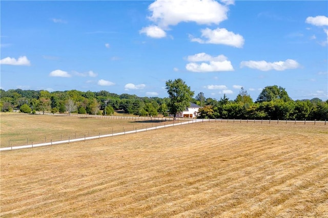 view of yard featuring a rural view