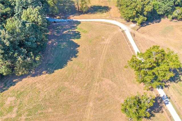 aerial view with a rural view