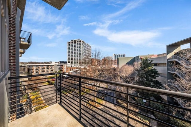 balcony with a city view