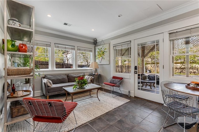 sunroom / solarium featuring a wealth of natural light