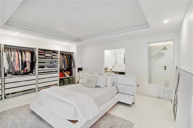 2125 Datona Dr SW, Atlanta, GA 30331 - bedroom with a raised ceiling, recessed lighting, and ensuite bathroom