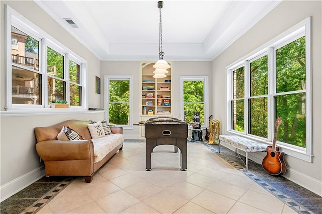 sunroom with plenty of natural light