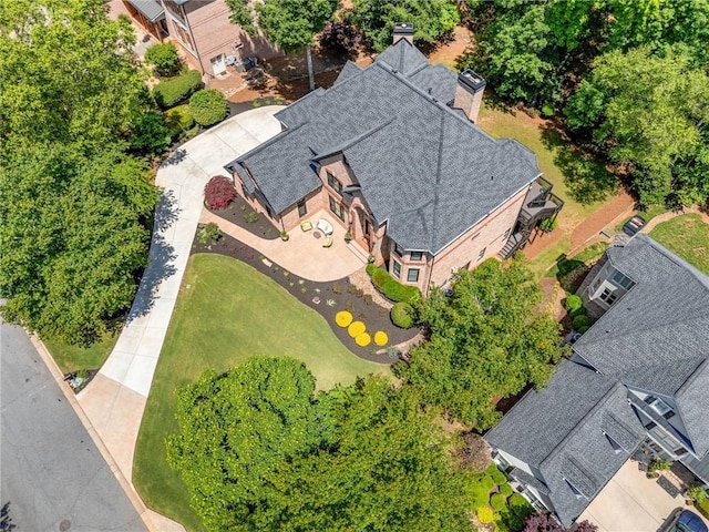 aerial view of property and surrounding area