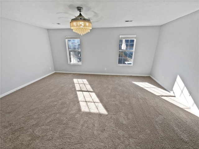 view of carpeted empty room