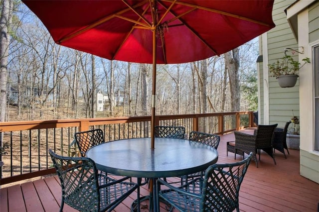 9600 Poplar Ct, Douglasville, GA 30135 - wooden deck with outdoor dining space